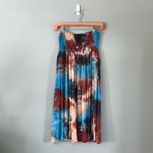 Tie Dye Midi Length Tube Dress EUC